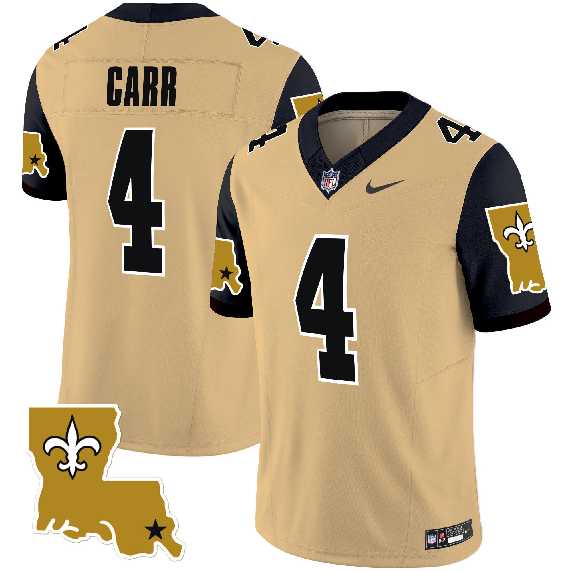 Men New Orleans Saints #4 Carr Yellow 2024 Nike 1987 Legacy Vapor Limited NFL Jersey->indianapolis colts->NFL Jersey